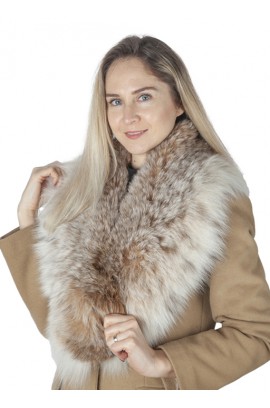 Russian lynx fur collar